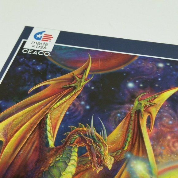 2 Ceaco 1000 Pc Puzzles "Magic"  "Aveliad Autumn" Dragon Wizard Fantasy Jigsaw - Picture 7 of 9